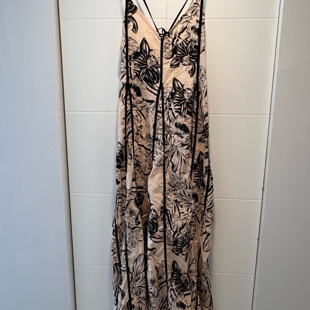 Maaji Black and Cream Floral Maxi Dress